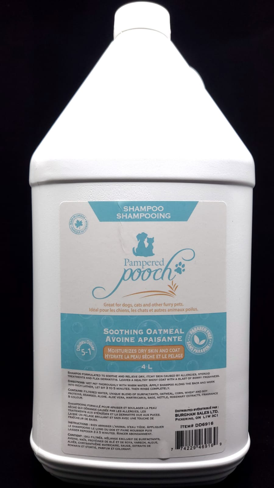 Pampered Pooch Soothing Oatmeal Shampoo