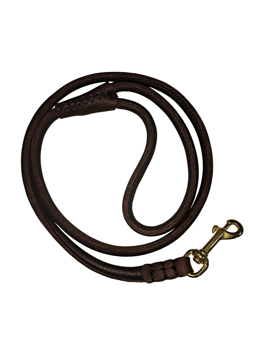 4ft HANDCRAFTED ROLLED LEATHER DOG LEASH