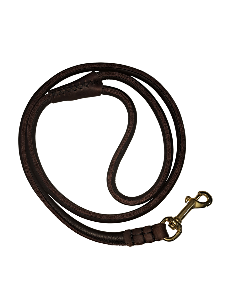 4ft HANDCRAFTED ROLLED LEATHER DOG LEASH