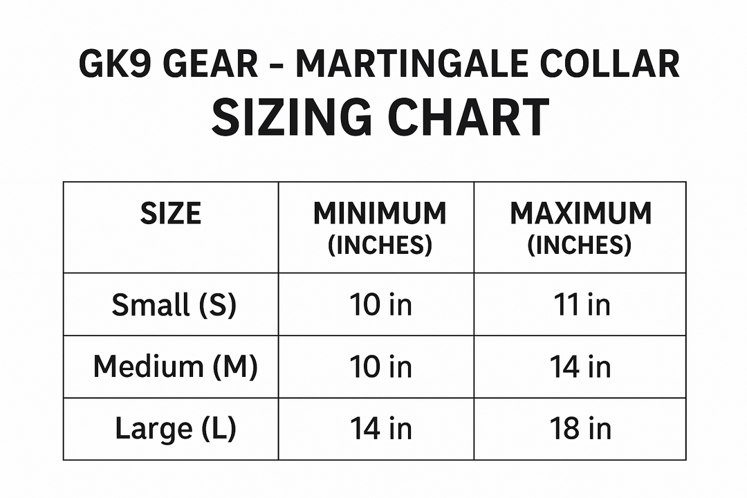 GK9  Martingale Training Collar-Webbing