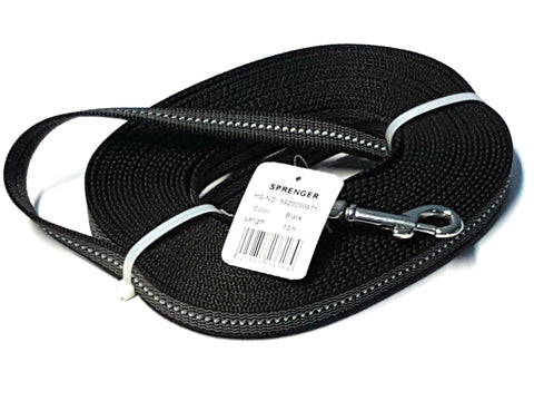 Herm Sprenger Tracking/Walking Rubberized Leash without Handle – Black