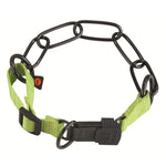 Collar, adjustable, with assembly chain - Stainless steel black
