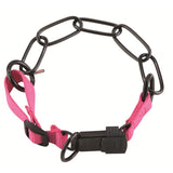 Collar, adjustable, with assembly chain - Stainless steel black