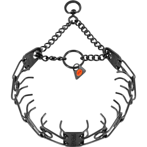 Ultra-Plus Prong Training Collar  – Stainless Steel Black with swivel